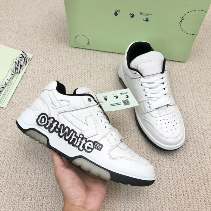 OFF-WHITE Out Of Office OOO Low Tops Off-White White Black