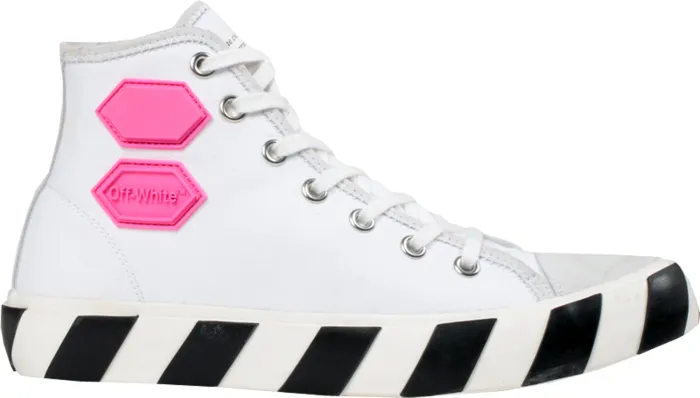 OFF-WHITE Vulcanized Hi Top White Fuchsia