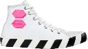 OFF-WHITE Vulcanized Hi Top White Fuchsia